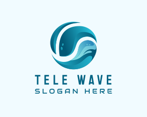 Ocean Wave Sphere logo design