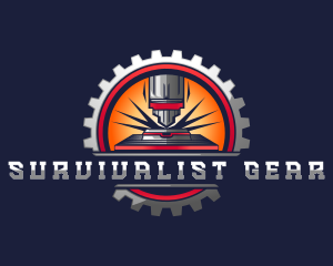 Laser Industrial Drill logo design