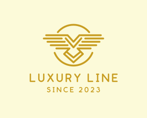 Bird Wing Line logo design