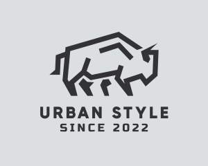 Wild Bison Animal logo