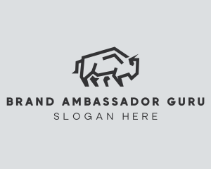 Wild Bison Animal logo design