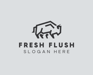 Wild Bison Animal logo design