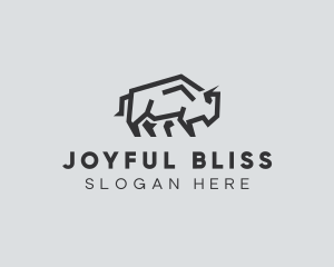 Wild Bison Animal logo design