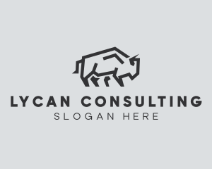 Wild Bison Animal logo design