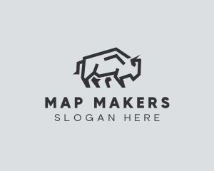 Wild Bison Animal logo design