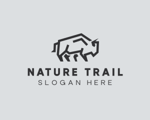 Wild Bison Animal logo design