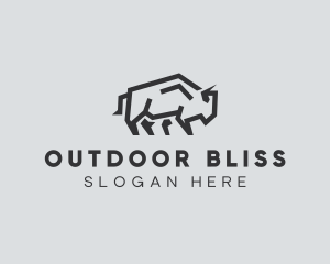 Wild Bison Animal logo design