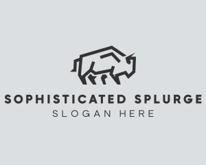 Wild Bison Animal logo design