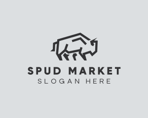 Wild Bison Animal logo design