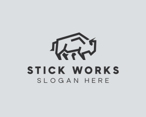 Wild Bison Animal logo design