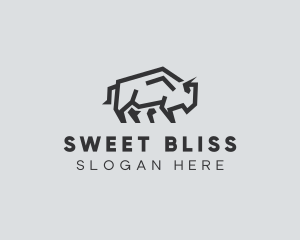 Wild Bison Animal logo design