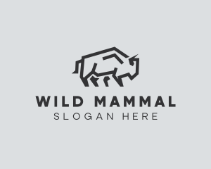 Wild Bison Animal logo design