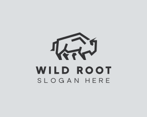 Wild Bison Animal logo design