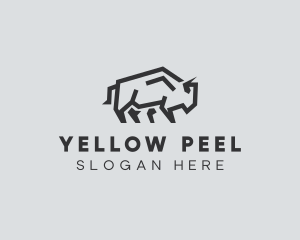 Wild Bison Animal logo design