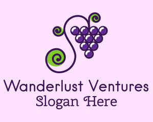 Violet Grape Vine Logo