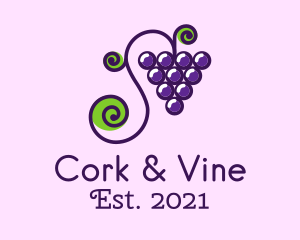 Violet Grape Vine logo design