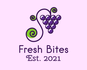 Violet Grape Vine logo design