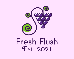 Violet Grape Vine logo design