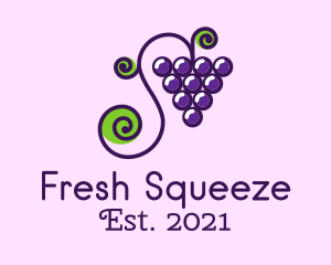 Violet Grape Vine logo design