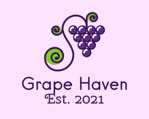 Violet Grape Vine logo design