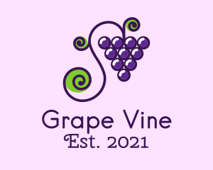 Violet Grape Vine logo design