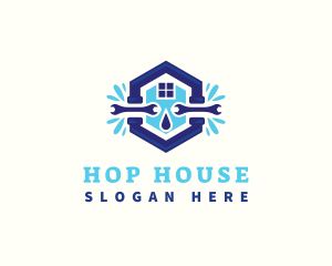 House Pipe Plumbing logo design