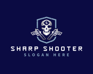 Skull Pistol Shield logo