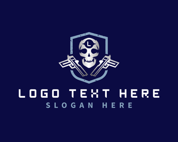 Hand Gun logo example 2