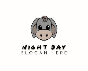 Cute Toy Donkey logo design