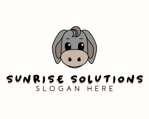 Cute Toy Donkey logo design