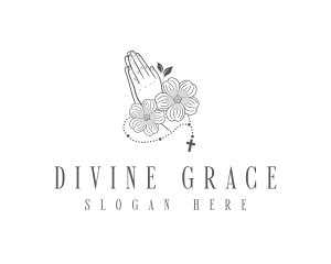 Floral Prayer Rosary logo