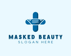 Medical Cross Face Mask  logo design