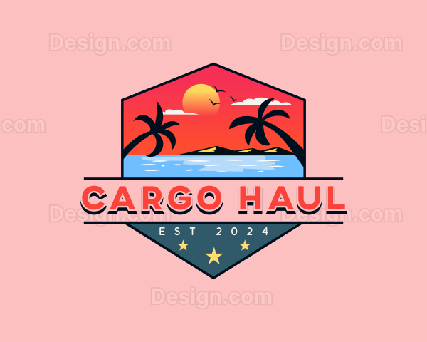 Travel Beach Vacation Logo