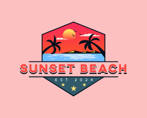 Travel Beach Vacation logo design