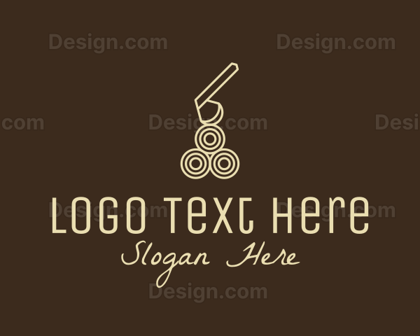 Wood Log Lumber Axe Logo