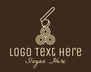 Wood Log Lumber Axe logo design