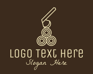 Wood Log Lumber Axe Logo