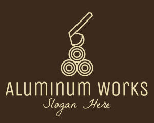 Wood Log Lumber Axe logo design