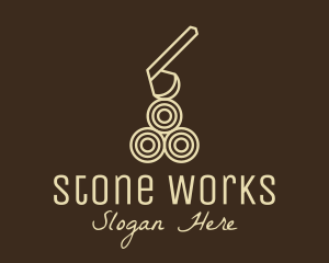 Wood Log Lumber Axe logo design