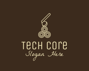 Wood Log Lumber Axe logo design