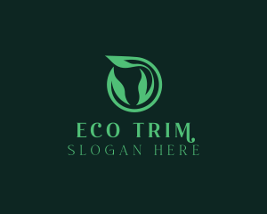 Eco Circle Leaf  logo design