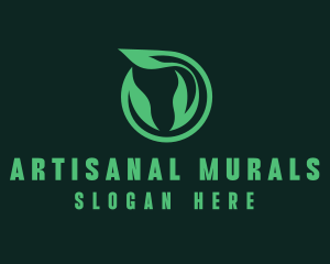 Eco Natural Leaf  logo design