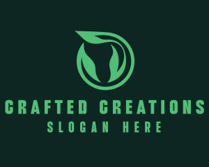 Eco Natural Leaf  logo design