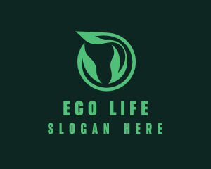 Eco Natural Leaf  logo design