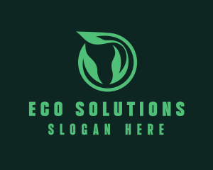 Eco Natural Leaf  logo design