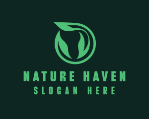 Eco Natural Leaf  logo design