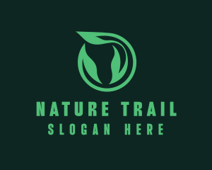 Eco Natural Leaf  logo design