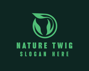 Eco Natural Leaf  logo design