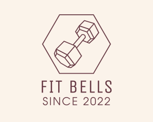 Gym Workout Barbell Dumbbell logo design