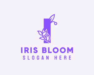 Fashion Botanical Letter I logo design